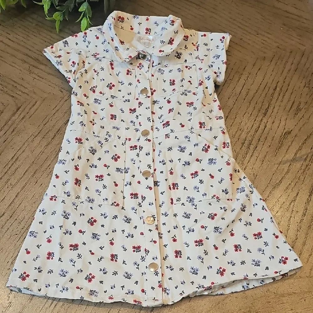 Nannette Floral Jean Dress Size 6